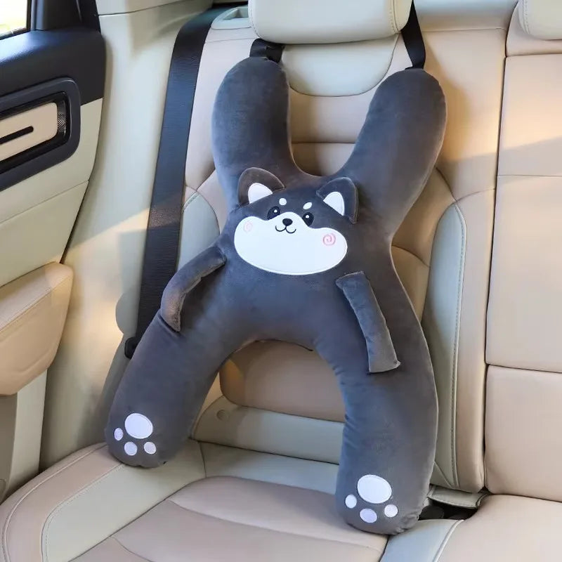 Children's Travel Pillow with Seat Belt Attachment