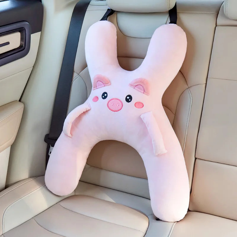 Children's Travel Pillow with Seat Belt Attachment