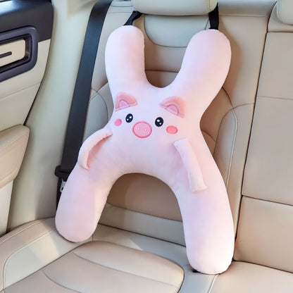 Children's Travel Pillow with Seat Belt Attachment