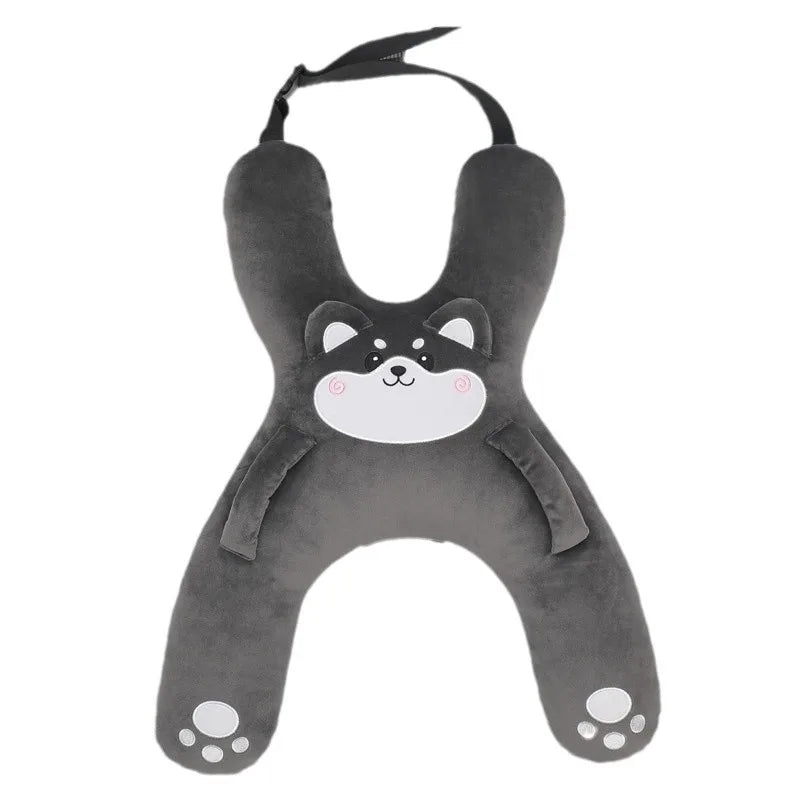 Children's Travel Pillow with Seat Belt Attachment