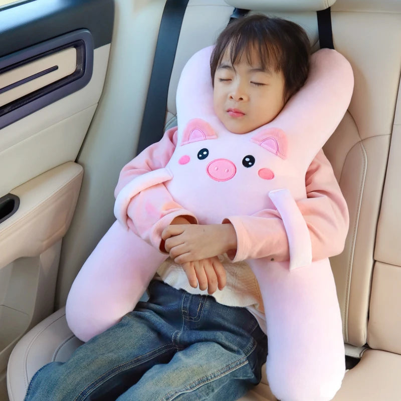 Children's Travel Pillow with Seat Belt Attachment