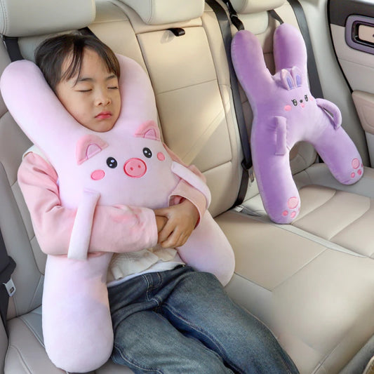 Children's Travel Pillow with Seat Belt Attachment