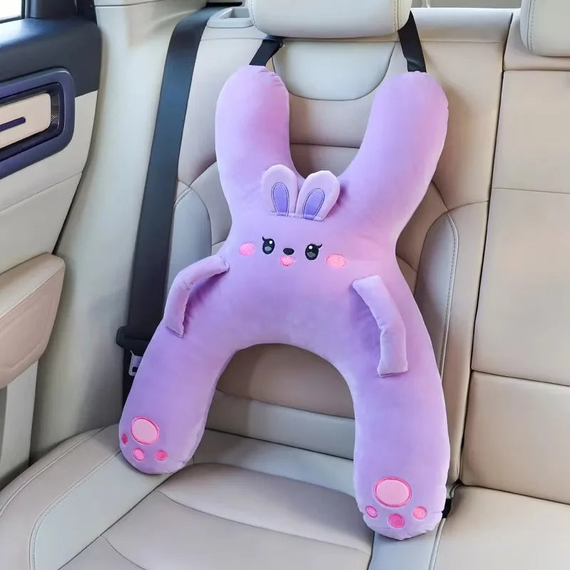 Children's Travel Pillow with Seat Belt Attachment